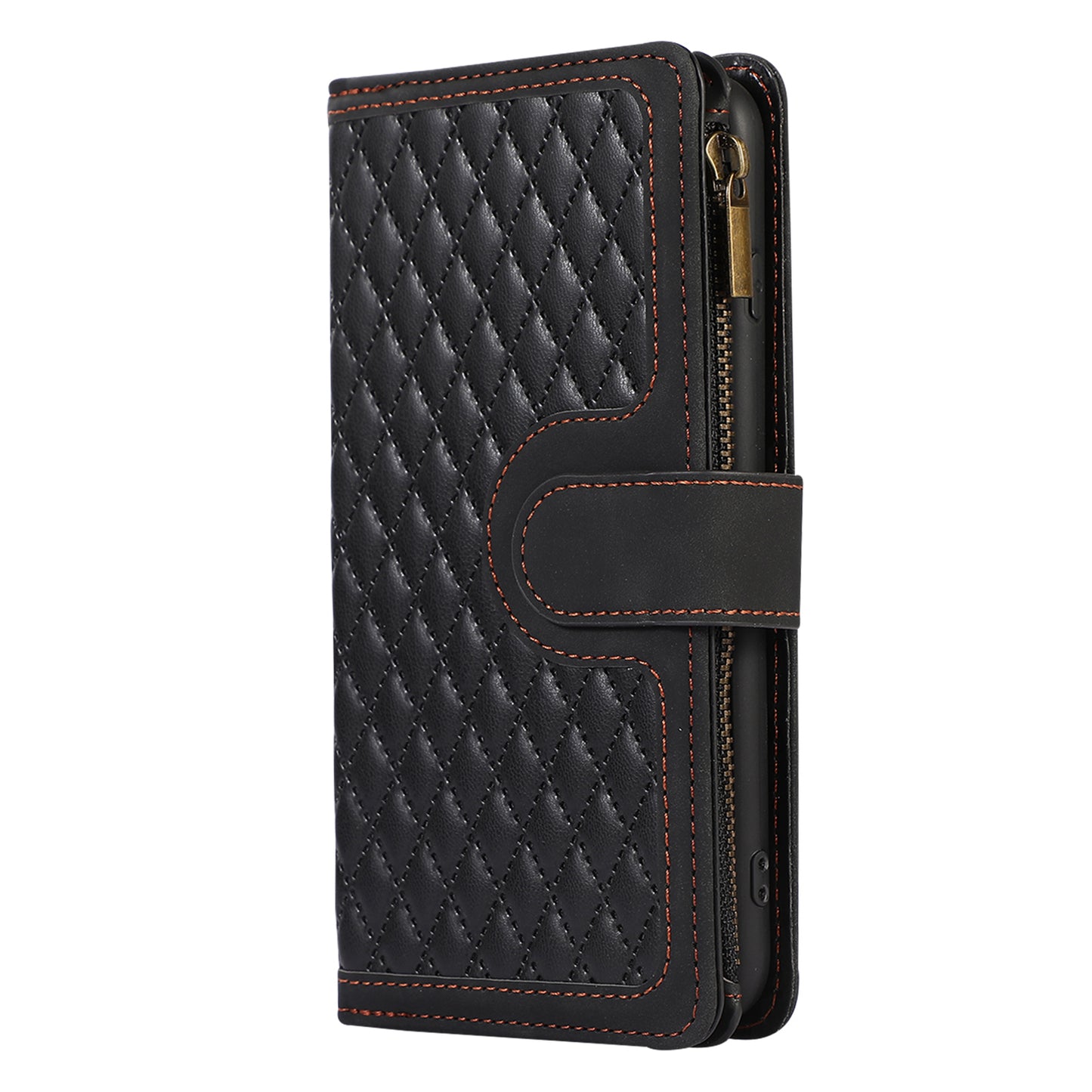 For iPhone 7 / 8 4.7 inch / SE (2022) / (2020) Imprinted Phone Case 9 Card Slots Leather Wallet Stand Cover with Zipper Pocket