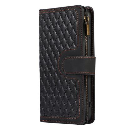 For iPhone 7 / 8 4.7 inch / SE (2022) / (2020) Imprinted Phone Case 9 Card Slots Leather Wallet Stand Cover with Zipper Pocket