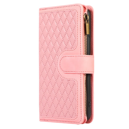 For iPhone 7 / 8 4.7 inch / SE (2022) / (2020) Imprinted Phone Case 9 Card Slots Leather Wallet Stand Cover with Zipper Pocket