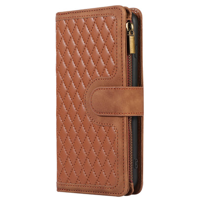 For iPhone 7 / 8 4.7 inch / SE (2022) / (2020) Imprinted Phone Case 9 Card Slots Leather Wallet Stand Cover with Zipper Pocket