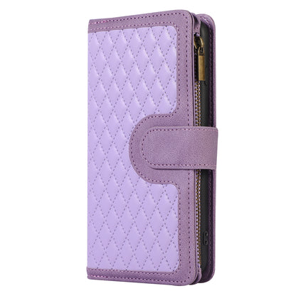 For iPhone 7 / 8 4.7 inch / SE (2022) / (2020) Imprinted Phone Case 9 Card Slots Leather Wallet Stand Cover with Zipper Pocket