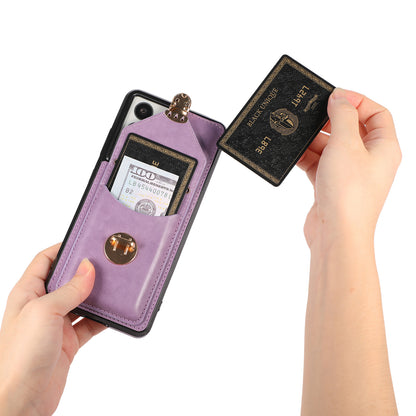 Phone Cover for Samsung Galaxy S22 Ultra 5G Card Holder Kickstand PU Leather+TPU Case with Shoulder Strap