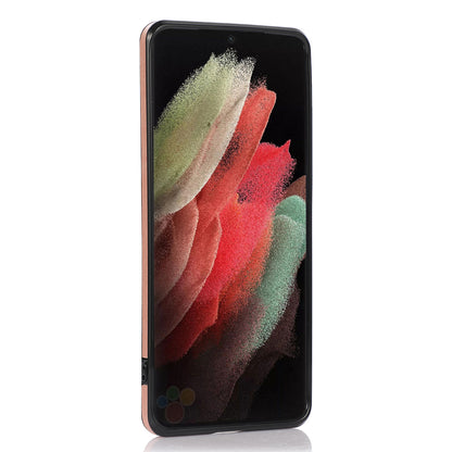 Phone Cover for Samsung Galaxy S22 Ultra 5G Card Holder Kickstand PU Leather+TPU Case with Shoulder Strap