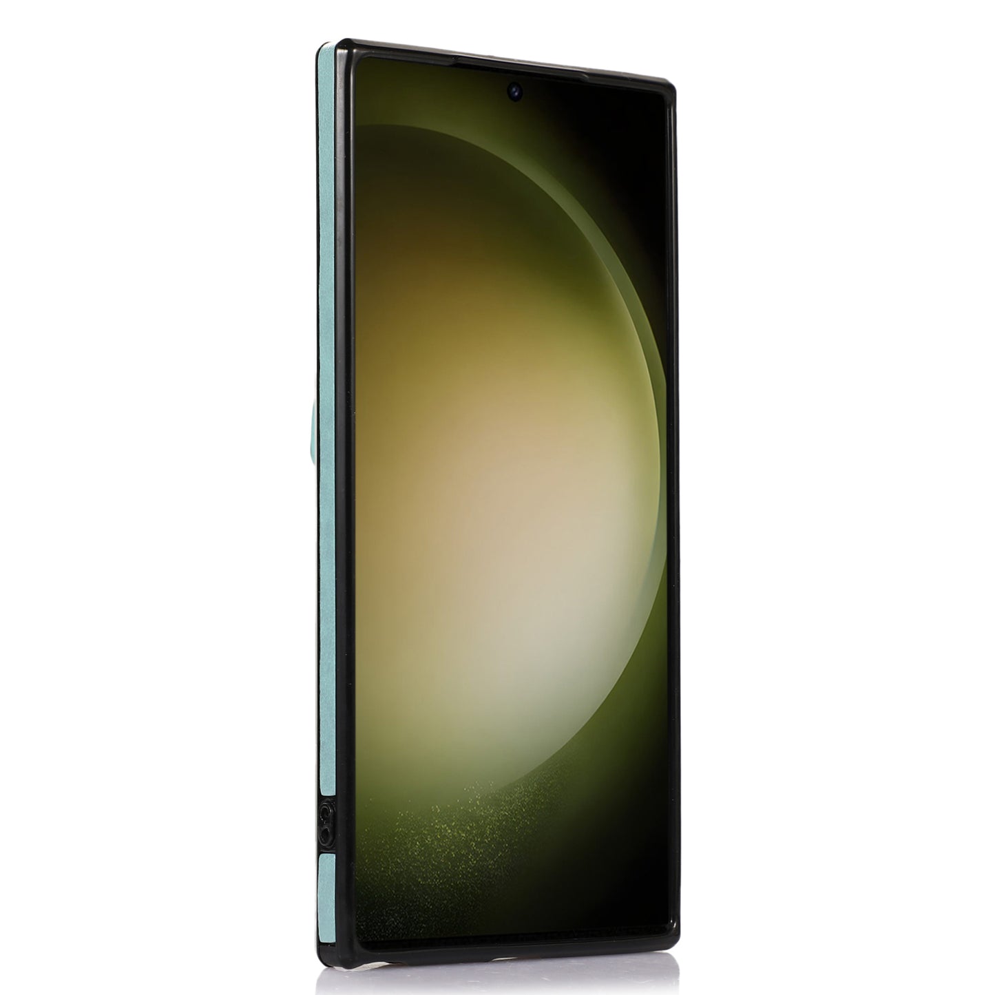 For Samsung Galaxy S23 Ultra Card Holder Phone Cover Kickstand PU Leather+TPU Case with Shoulder Strap