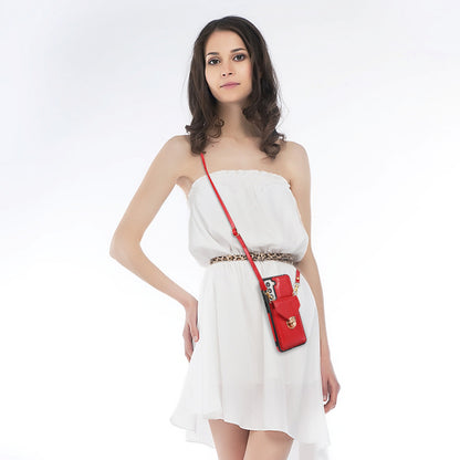 Card Holder Case for Samsung Galaxy S22+ 5G Kickstand PU Leather+TPU Phone Cover with Shoulder Strap