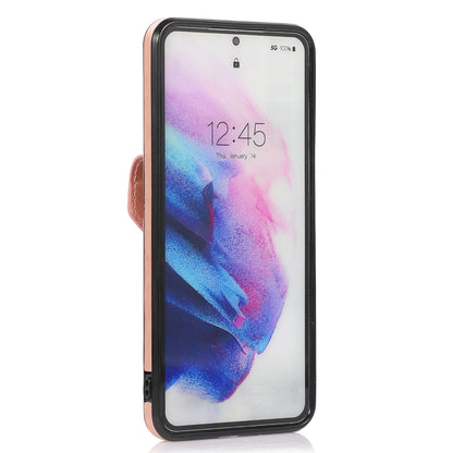 Card Holder Case for Samsung Galaxy S22+ 5G Kickstand PU Leather+TPU Phone Cover with Shoulder Strap