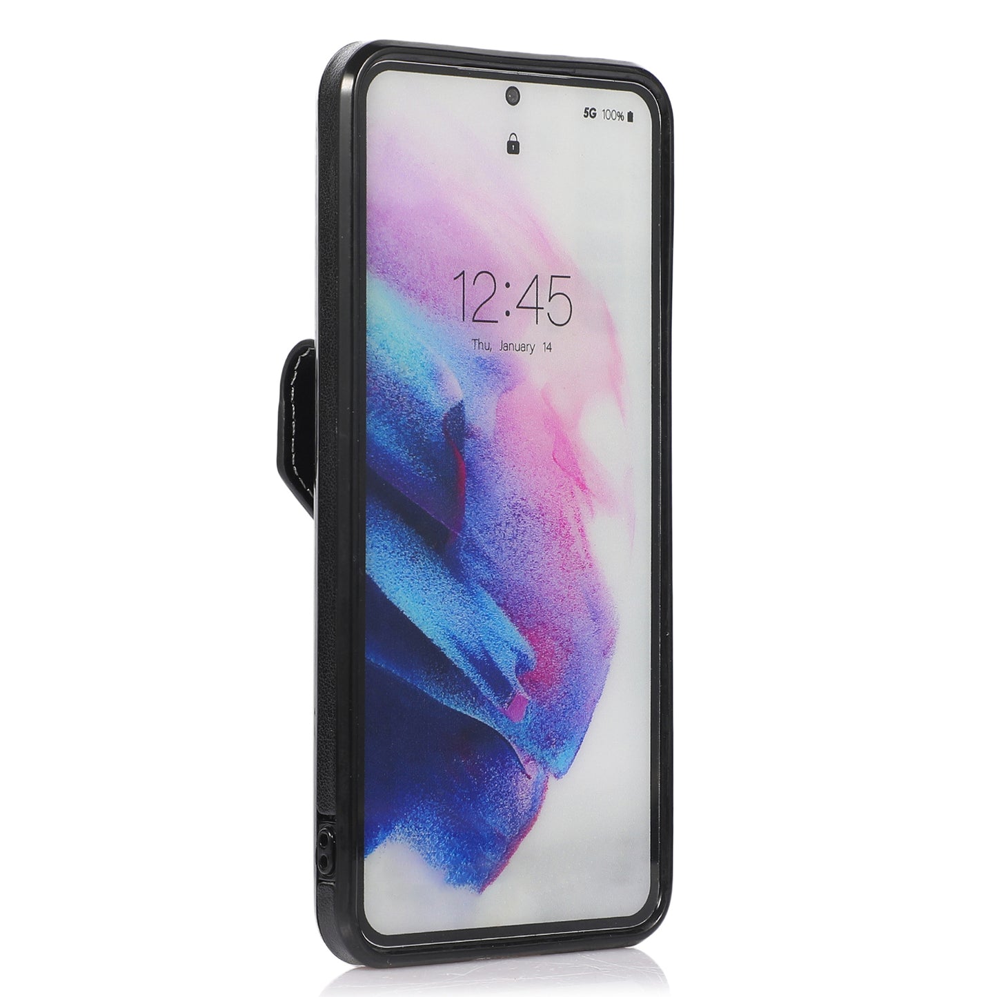 Scratch Proof Case for Samsung Galaxy S22 5G Card Holder Kickstand PU Leather+TPU Phone Cover