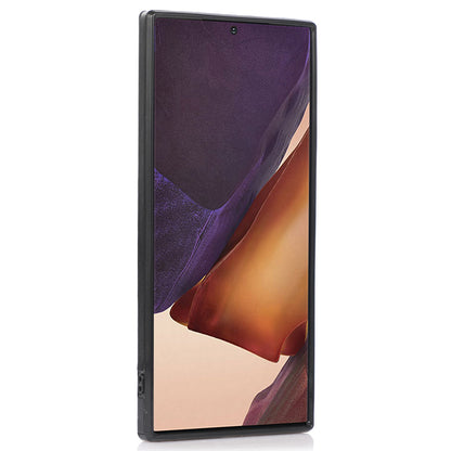 Back Case for Samsung Galaxy Note20 Ultra / Note20 Ultra 5G Card Holder PU Leather+TPU Phone Cover with Kickstand