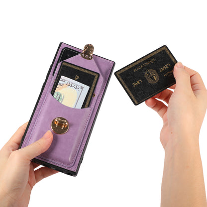 Back Case for Samsung Galaxy Note20 Ultra / Note20 Ultra 5G Card Holder PU Leather+TPU Phone Cover with Kickstand