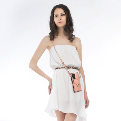 Back Case for Samsung Galaxy Note20 Ultra / Note20 Ultra 5G Card Holder PU Leather+TPU Phone Cover with Kickstand