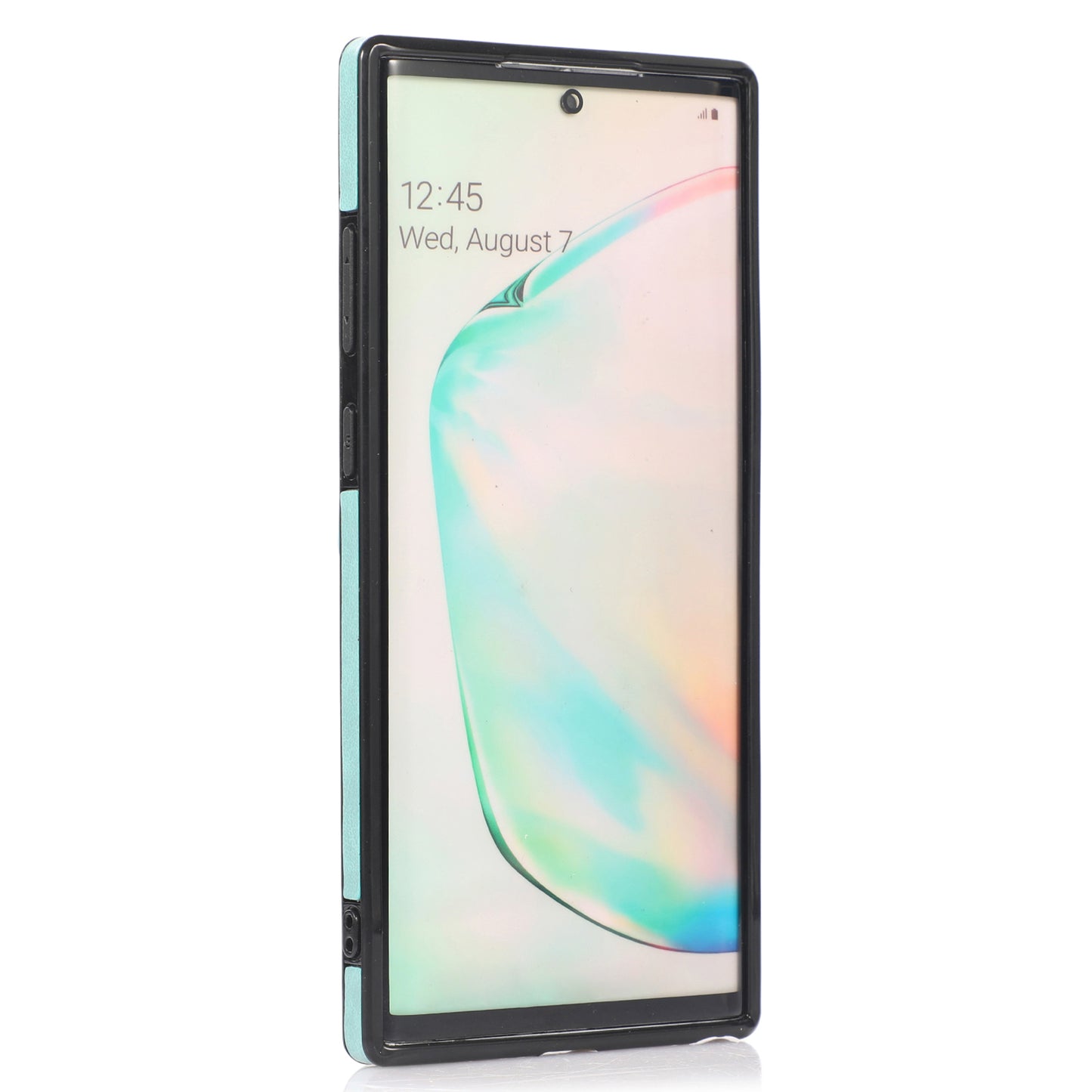 For Samsung Galaxy Note 10 Plus 5G Card Holder Back Case PU Leather+TPU Phone Cover with Kickstand