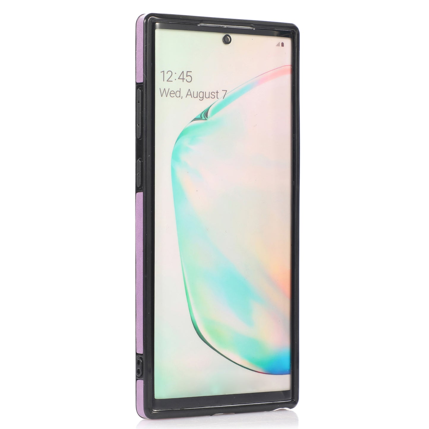 For Samsung Galaxy Note 10 Plus 5G Card Holder Back Case PU Leather+TPU Phone Cover with Kickstand