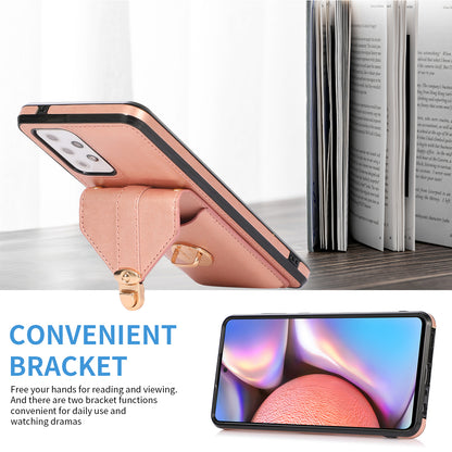 For Samsung Galaxy A52 4G / 5G / A52s 5G Kickstand Phone Cover PU Leather+TPU Card Holder Back Case