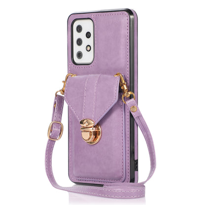 For Samsung Galaxy A52 4G / 5G / A52s 5G Kickstand Phone Cover PU Leather+TPU Card Holder Back Case