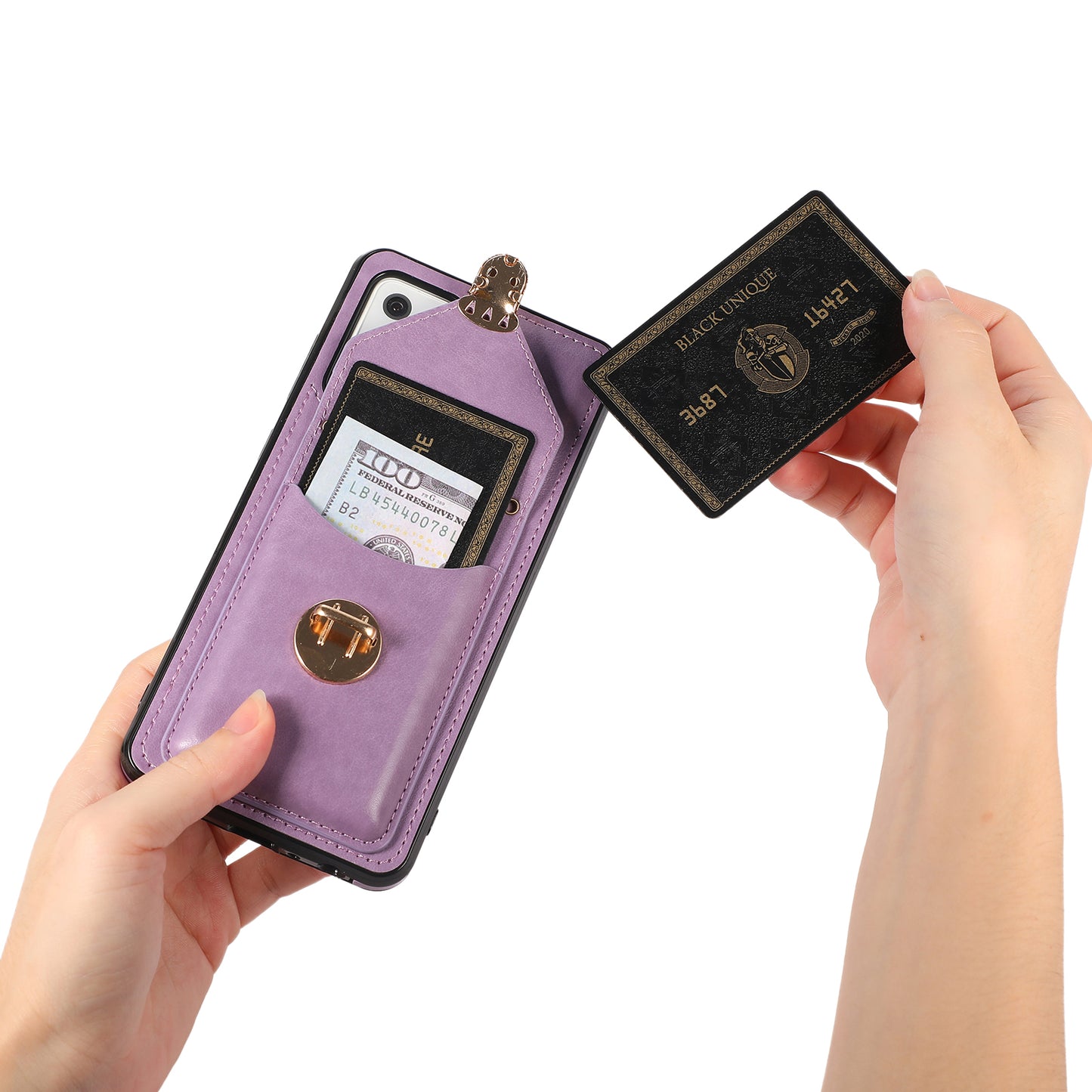 For Samsung Galaxy A52 4G / 5G / A52s 5G Kickstand Phone Cover PU Leather+TPU Card Holder Back Case