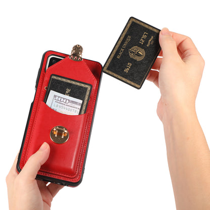 Back Protector for Samsung Galaxy A42 5G Phone Cover with Kickstand Card Holder PU Leather+TPU Case