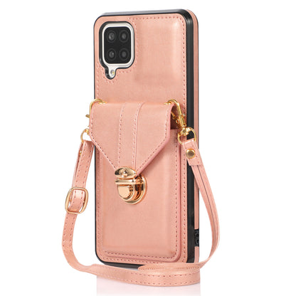 For Samsung Galaxy A12 Protective Case, Card Holder Kickstand PU Leather+TPU Phone Cover