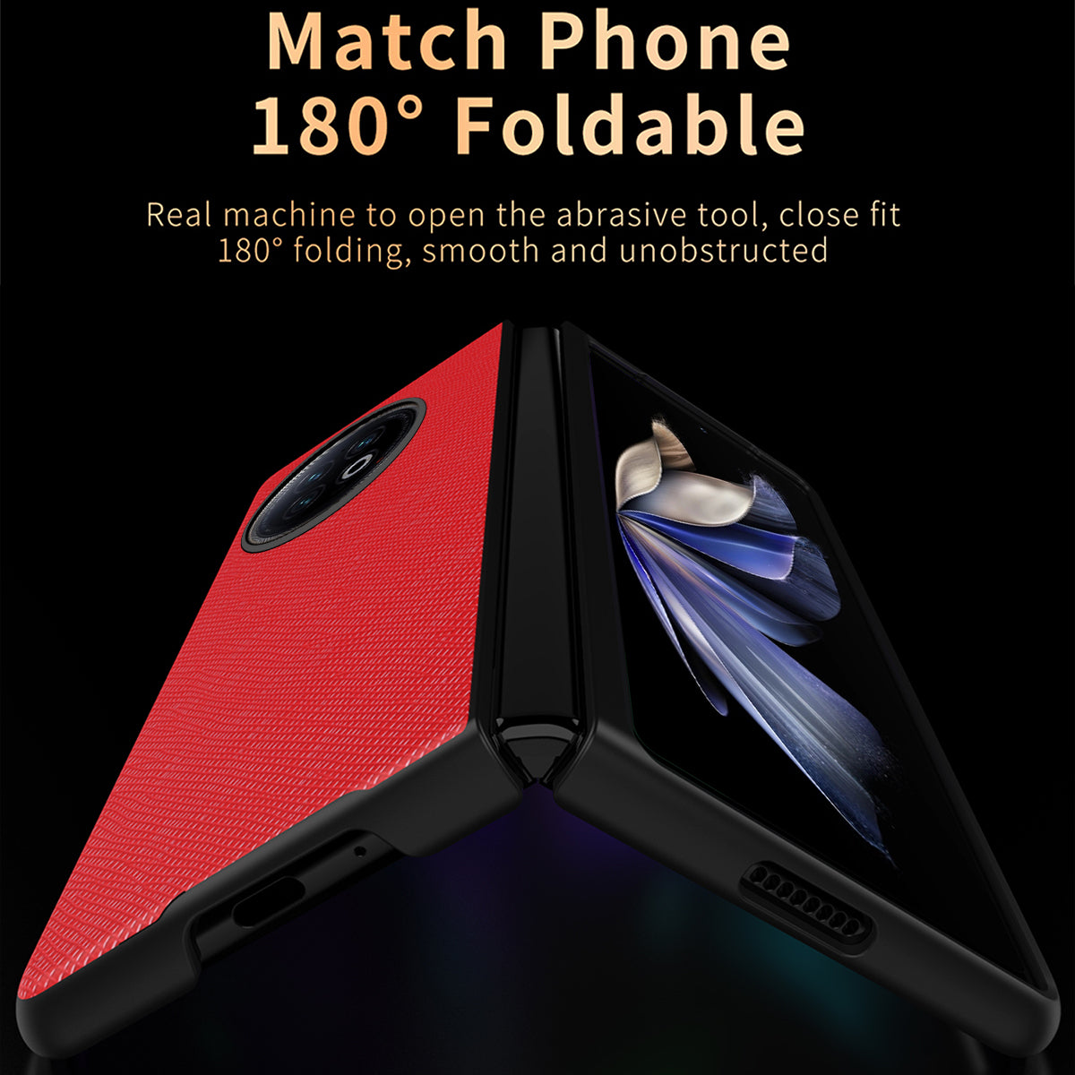 For vivo X Fold2 Anti-scratch Cross Texture Phone Case Rubberized PU Leather Coated PC Back Cover