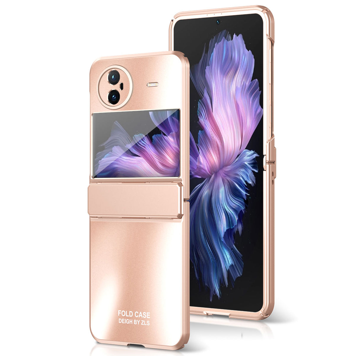 For vivo X Flip Electroplating PC Phone Case Anti-Fall Matte Cover