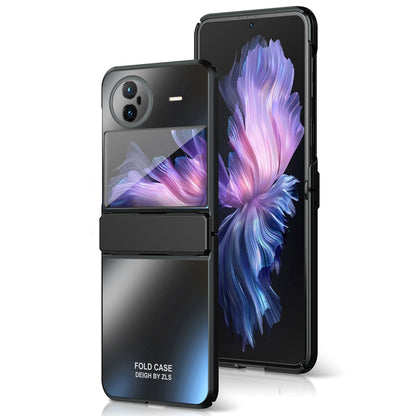 For vivo X Flip Electroplating PC Phone Case Anti-Fall Matte Cover