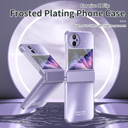 For vivo X Flip Electroplating PC Phone Case Anti-Fall Matte Cover