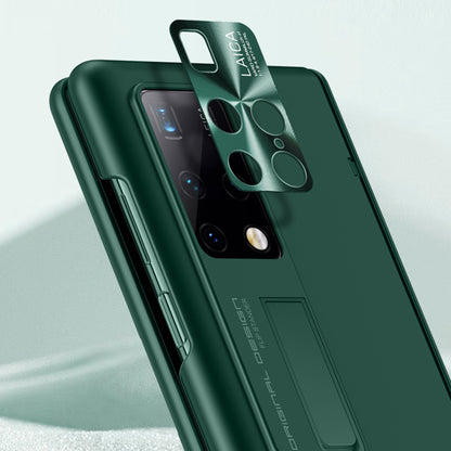 For Huawei Mate X2 4G / 5G Hinge Protection Phone Case Hard PC Kickstand Cover with Tempered Glass Film