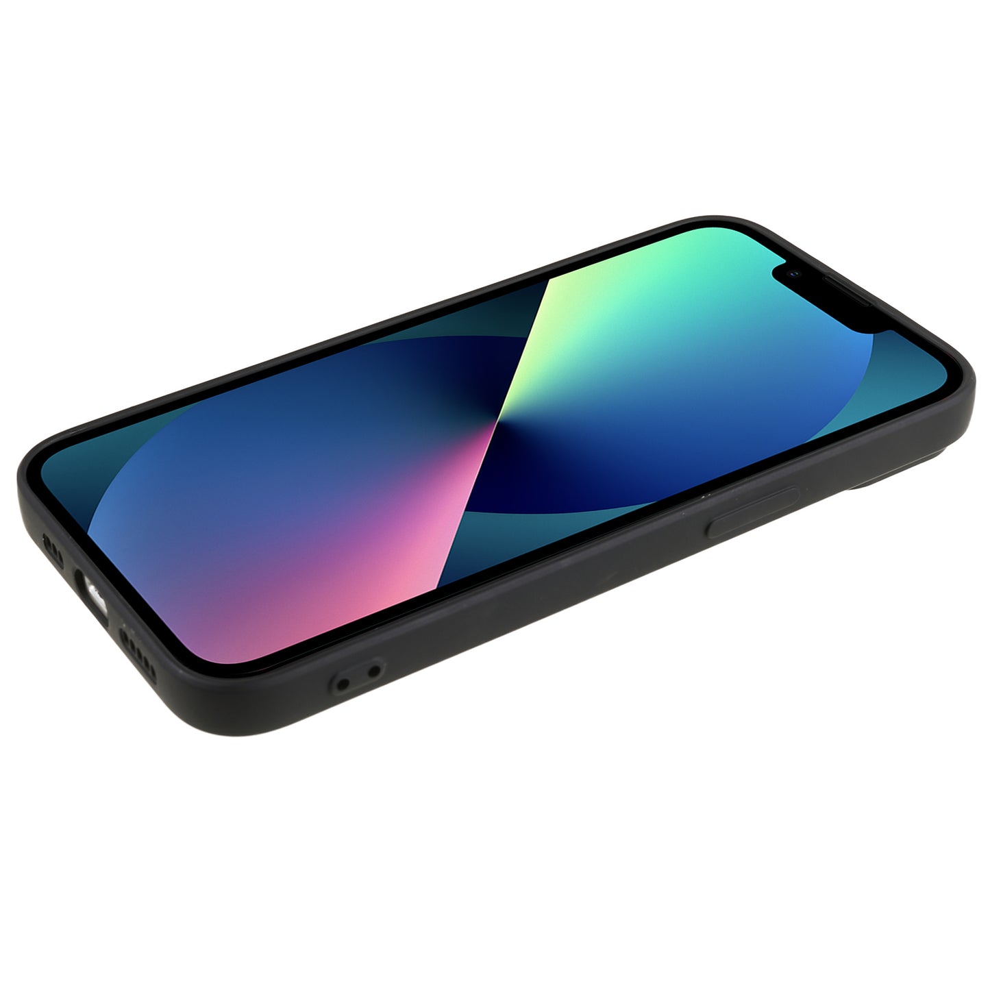 For iPhone 13 mini Rubberized TPU Case Fiber Lining Scratch Resistant Phone Cover