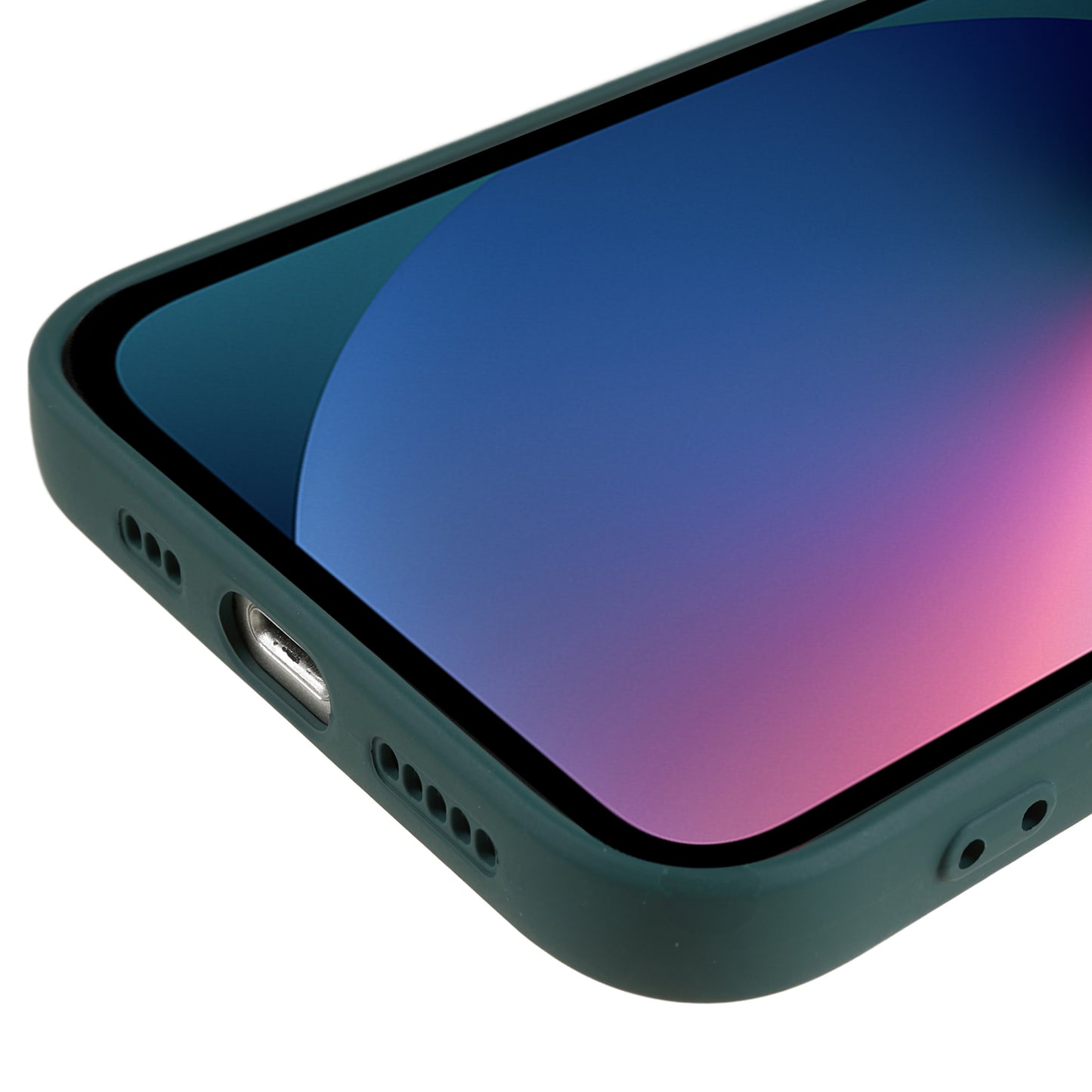 For iPhone 13 mini Rubberized TPU Case Fiber Lining Scratch Resistant Phone Cover