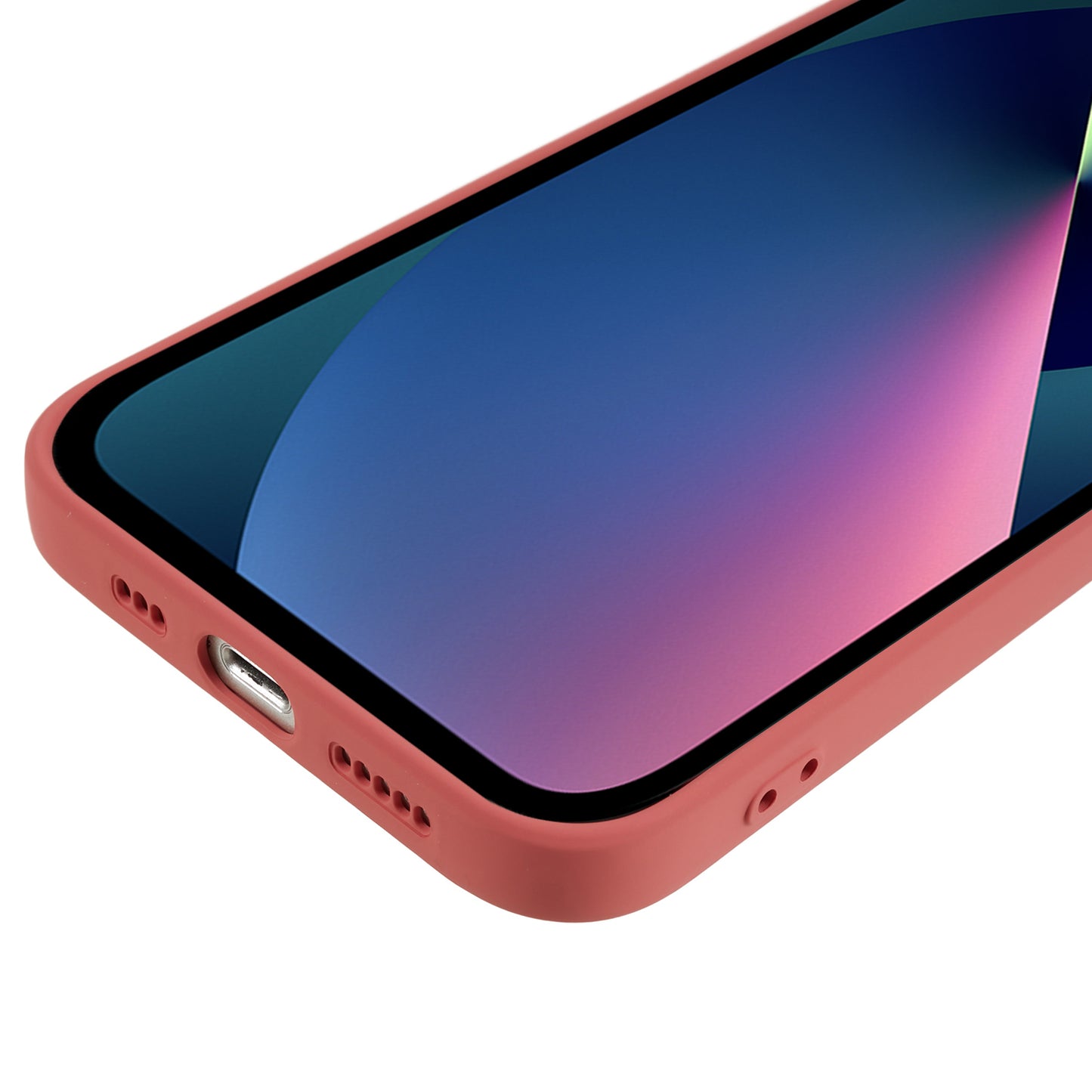 For iPhone 13 mini Rubberized TPU Case Fiber Lining Scratch Resistant Phone Cover