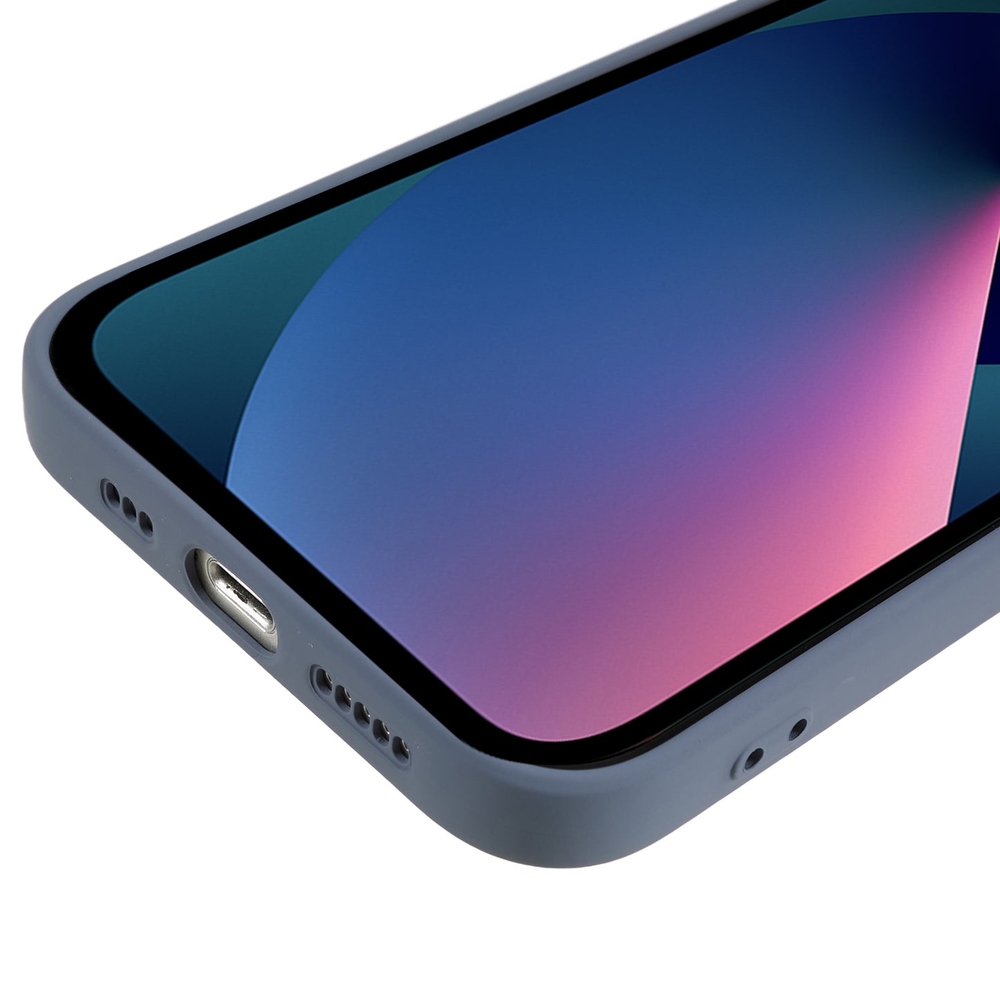 For iPhone 13 mini Rubberized TPU Case Fiber Lining Scratch Resistant Phone Cover