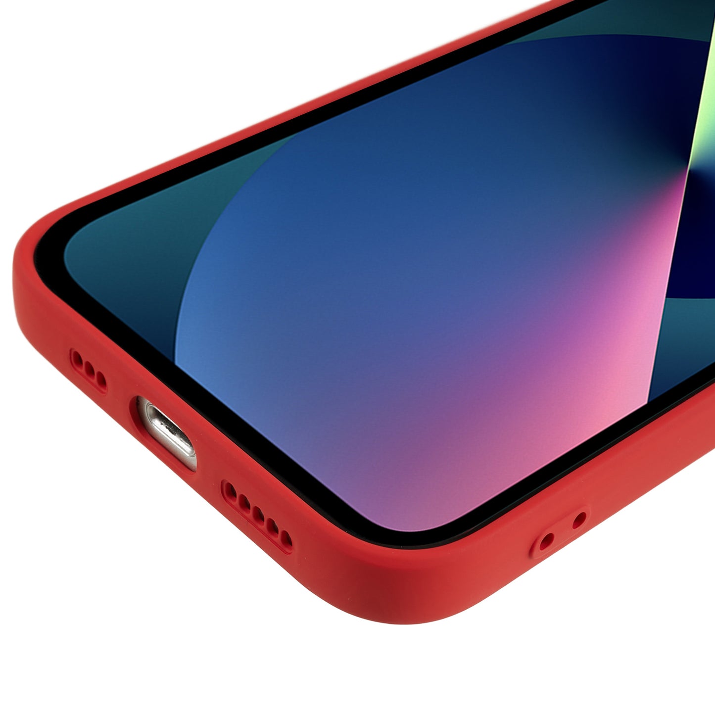 For iPhone 13 mini Rubberized TPU Case Fiber Lining Scratch Resistant Phone Cover