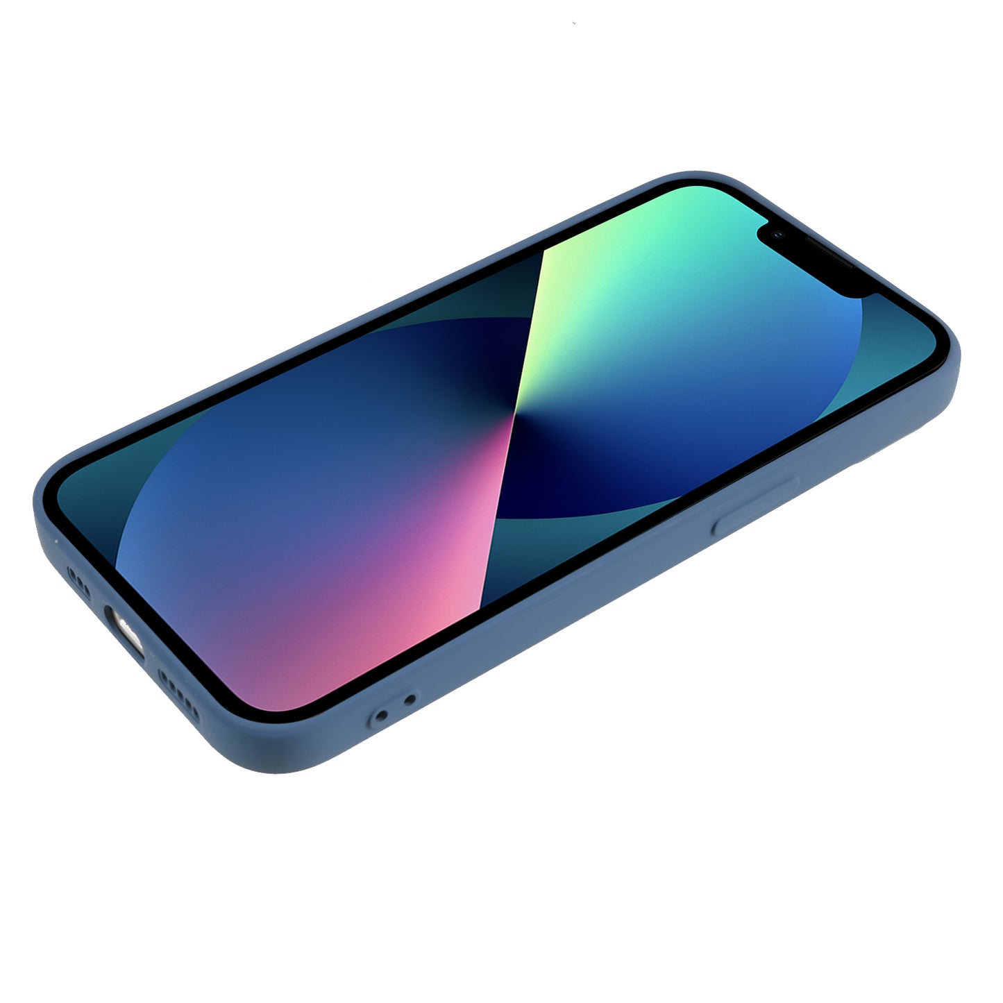 For iPhone 13 mini Rubberized TPU Case Fiber Lining Scratch Resistant Phone Cover