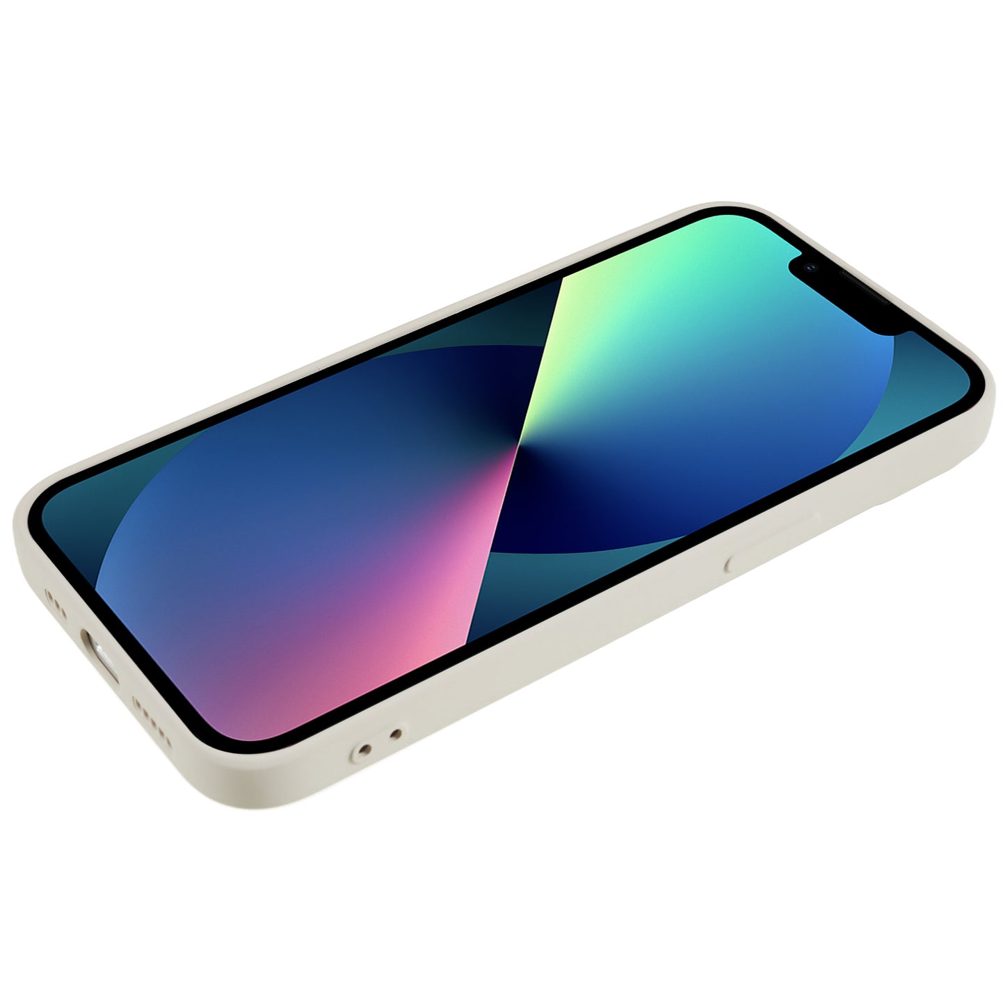 For iPhone 13 mini Rubberized TPU Case Fiber Lining Scratch Resistant Phone Cover