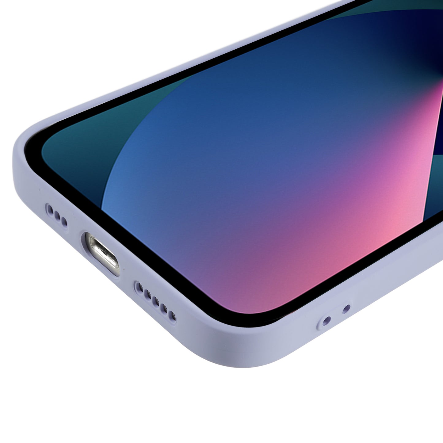 For iPhone 13 mini Rubberized TPU Case Fiber Lining Scratch Resistant Phone Cover