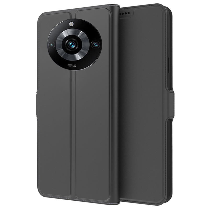 Stand Case for Realme 11 Pro+ 5G Card Holder Anti-scratch PU Leather Phone Flip Cover