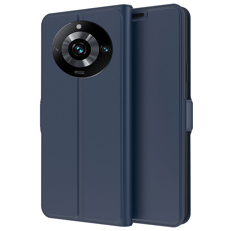 Stand Case for Realme 11 Pro+ 5G Card Holder Anti-scratch PU Leather Phone Flip Cover