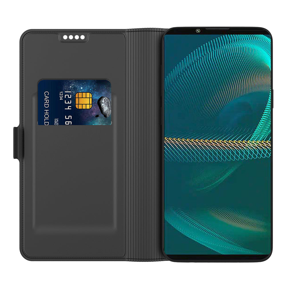 Stand Case for Sony Xperia 1 V Card Holder PU Leather Shockproof Phone Flip Cover