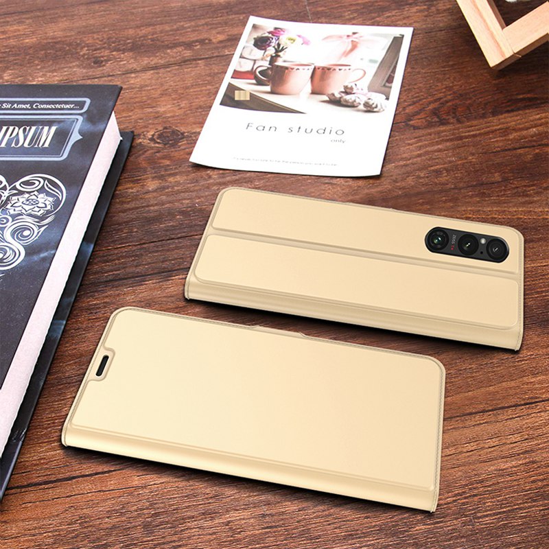 Stand Case for Sony Xperia 1 V Card Holder PU Leather Shockproof Phone Flip Cover