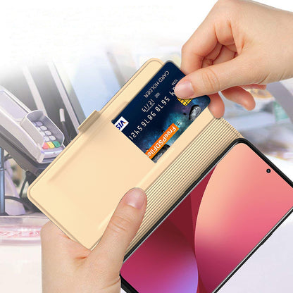 Anti-drop Case for Xiaomi Redmi Note 12 Turbo / Poco F5 5G Card Holder PU Leather Phone Stand Cover