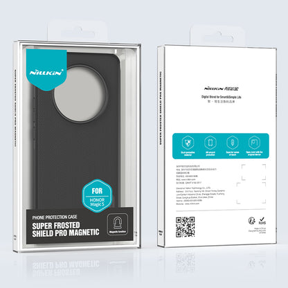 NILLKIN Frosted Shield Pro for Honor Magic5 Magnetic Case Compatible with MagSafe PC+TPU Anti-Scratch Phone Cover