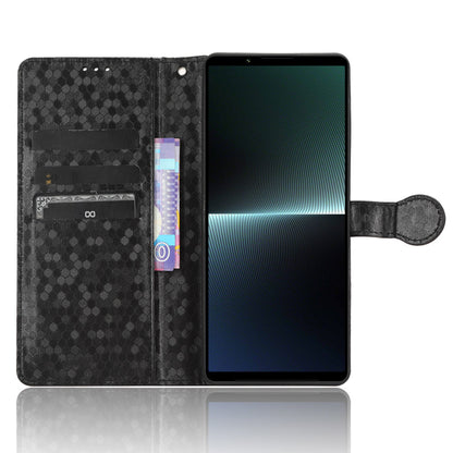 Leather Case for Sony Xperia 1 V , Imprinted Dot Pattern Wallet Cell Phone  Stand Cover