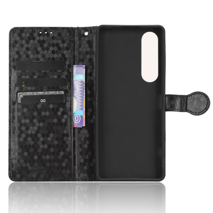 Leather Case for Sony Xperia 1 V , Imprinted Dot Pattern Wallet Cell Phone  Stand Cover