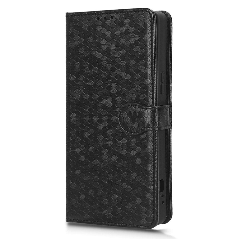 Leather Case for Sony Xperia 1 V , Imprinted Dot Pattern Wallet Cell Phone  Stand Cover