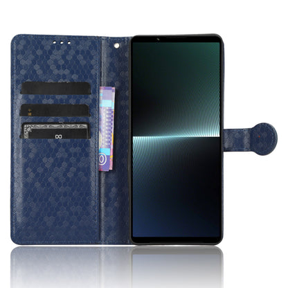 Leather Case for Sony Xperia 1 V , Imprinted Dot Pattern Wallet Cell Phone  Stand Cover