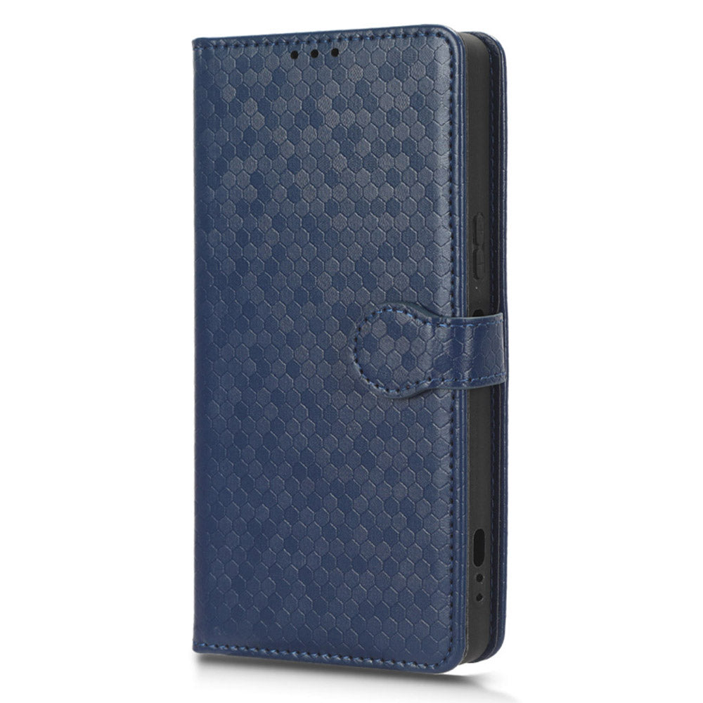 Leather Case for Sony Xperia 1 V , Imprinted Dot Pattern Wallet Cell Phone  Stand Cover