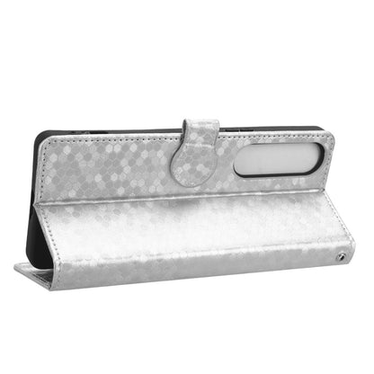 Leather Case for Sony Xperia 1 V , Imprinted Dot Pattern Wallet Cell Phone  Stand Cover
