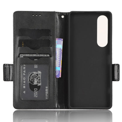 For Sony Xperia 1 V Cell Phone Cover Stand Wallet Imprinted Triangle PU Leather Phone Case