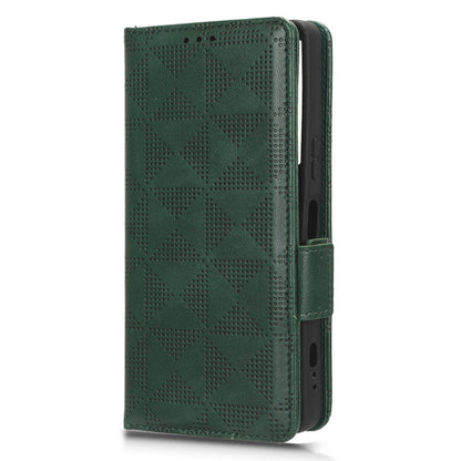 For Sony Xperia 1 V Cell Phone Cover Stand Wallet Imprinted Triangle PU Leather Phone Case