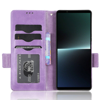 For Sony Xperia 1 V Cell Phone Cover Stand Wallet Imprinted Triangle PU Leather Phone Case