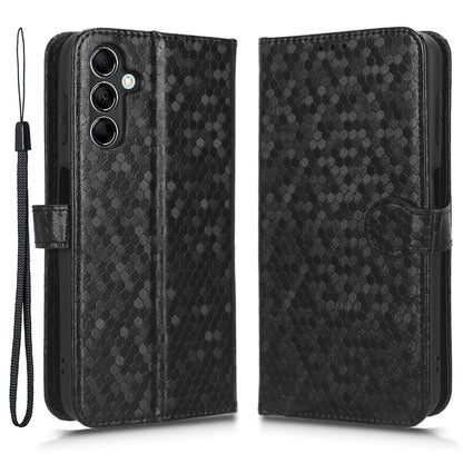 For Samsung Galaxy M54 5G / F54 5G Leather Phone Case Imprinted Dot Pattern Smartphone Cover with Stand Wallet